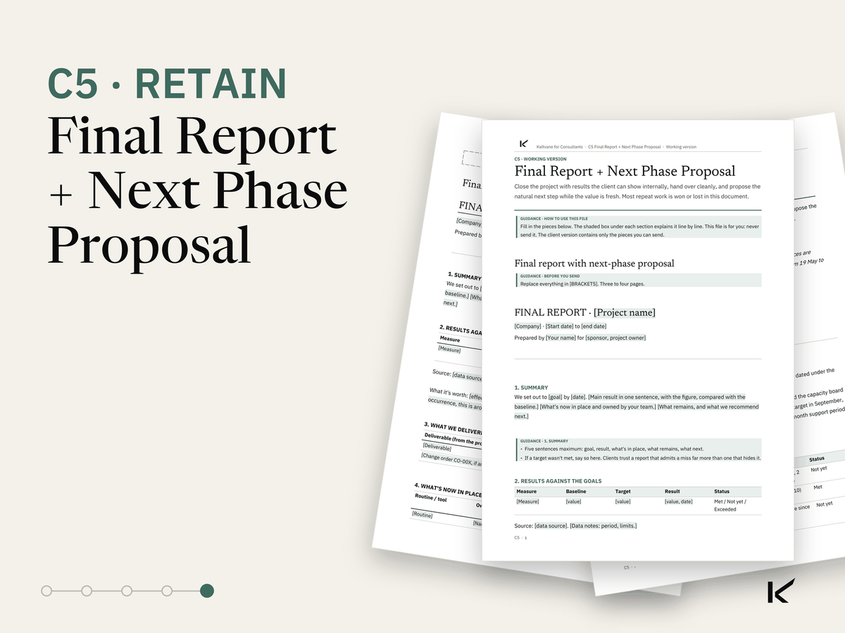 Cover of Final Report + Next Phase Proposal, C5