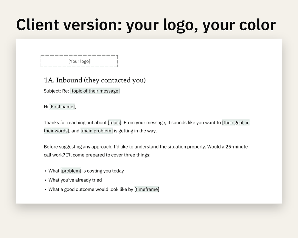 Preview 1 of 3: page of the First-Contact Email client version
