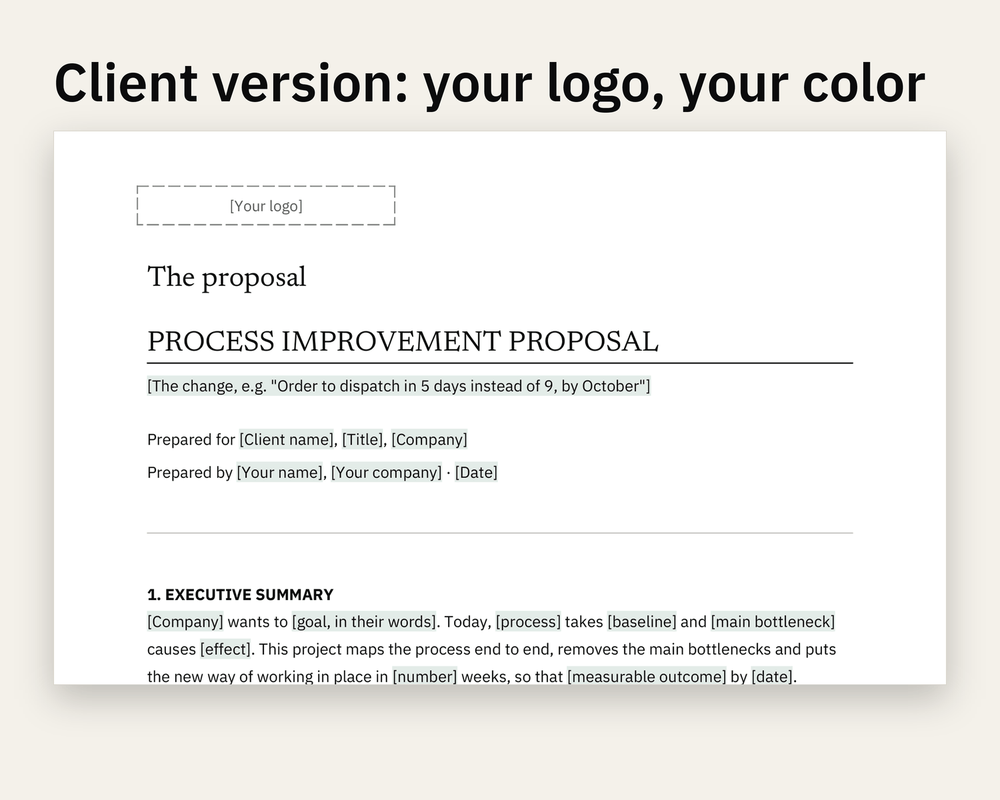 Preview 1 of Process Consulting Proposal