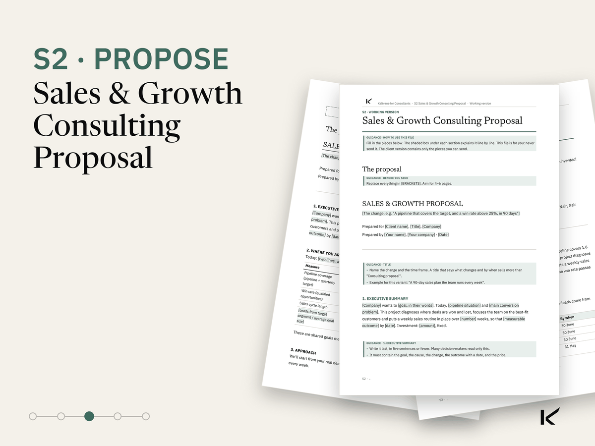 Cover of Sales & Growth Consulting Proposal