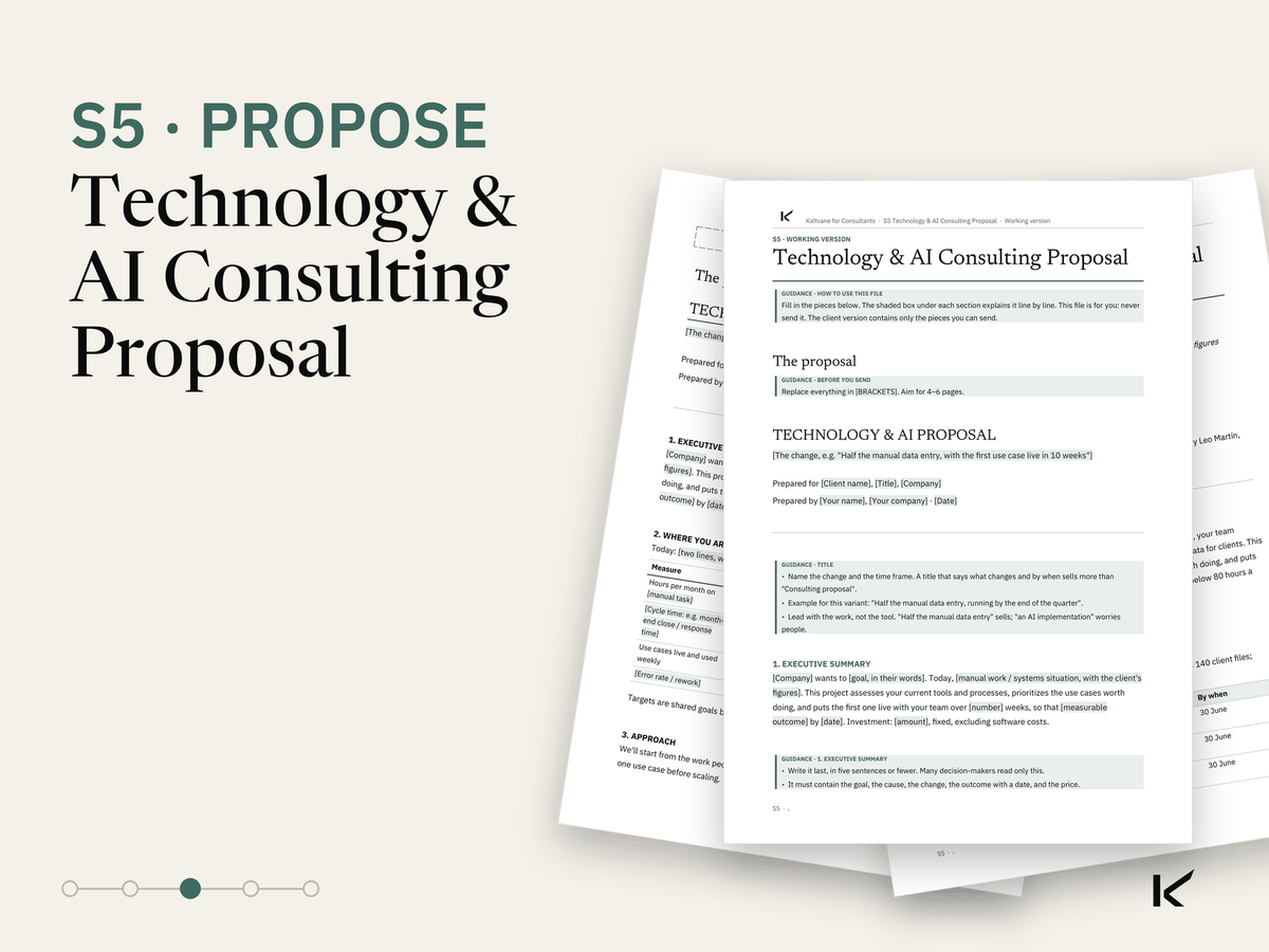 Cover of Technology & AI Consulting Proposal